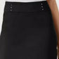 JM Collection Women's Rivet-Waist A-Line Skirt Black Size XX-Large