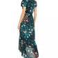 INC International Concepts Women's Petite Puff-Sleeve High-Low Dress Black Size 12 Petite