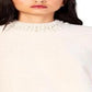 Alfani Women's Embellished Collar Pullover Sweater White Size L