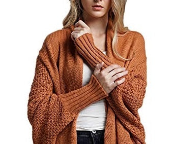 Alfani Women's Petite Drape-Front Cardigan Brown Size Petite Small