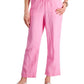 Charter Club Women's Linen Drawstring-Waist Pants Pink Size Large