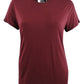 Maison Jules Women's Tie-Back Solid T-Shirt Red Size X-Large