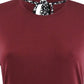 Maison Jules Women's Tie-Back Solid T-Shirt Red Size X-Large