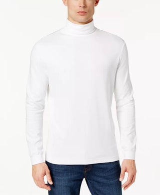 Club Room Men's Solid Turtleneck White Size X-Large