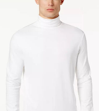 Club Room Men's Solid Turtleneck White Size X-Large