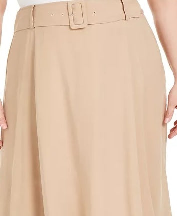 Alfani Women's Plus Size Belted Midi Skirt Brown Size Petite Small