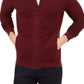 Alfani Men's Textured Zip Front Cardigan Red Size Medium