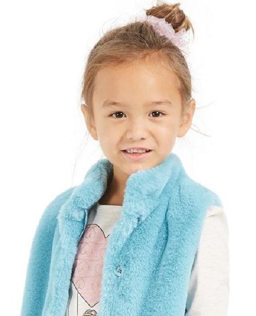 Epic Threads Toddler Girl's Faux Fur Vest Blue Size 3T