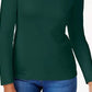 Karen Scott Women's Petite Cotton Scoop-Neck Top Green Size L