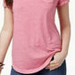 Style & Co Women's Burnout T-Shirt Pink Size Large