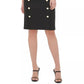 Calvin Klein Women's Button-Trim Pencil Skirt Black Size 2