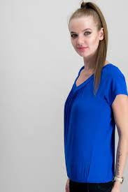 JM Collection Women's Blouson T-Shirt Blue Size X-Small