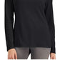 Karen Scott Women's Long Sleeve Mock Neck Cotton Top Black Size S
