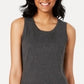 Charter Club Women's Sleeveless Crew Neck Sweater Grey Size Small