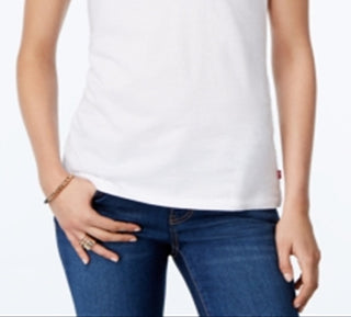 Levi's Women's Slim Crew Neck Tee White Size Large