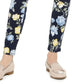 Charter Club Women's Skinny Cropped Printed Jeans -Black Floral Size 10