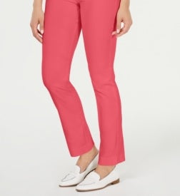 Charter Club Women's Cambridge Skinny Pull On Tummy Control Pants Salmon  Size 10