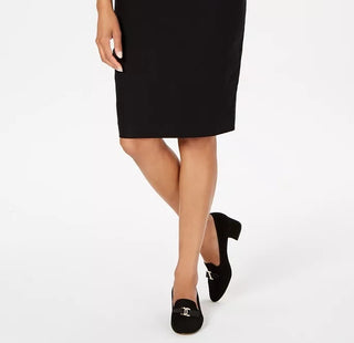 Charter Club Women's Pull On Tummy Control Skirt  Black Size 18