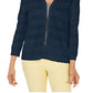 Charter Club Women's Pointelle Striped Cardigan Blue Size X-Small