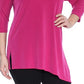 Alfani Women's Front Cutout Cold Shoulder Top Pink Size Small