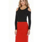 LaMonir Women's Elastic Waist Short Pencil Skirt Red Size XX-Large