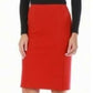 LaMonir Women's Elastic Waist Short Pencil Skirt Red Size XX-Large