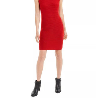 Maison Jules Women's Sleeveless Sweater Dress Red Size X-Large