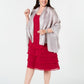 INC International Concepts Women's Pleated Lightweight Evening Wrap Gray Size Regular