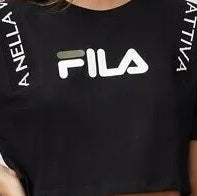 Fila Appoline Women's Cotton Cropped T-Shirt Black Size Large