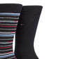 Tommy Hilfiger Men's 2-Pk. Striped Boot Socks Navy  Size 7-12