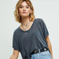 Free People Women's Under The Sun Shirt Black Size Small