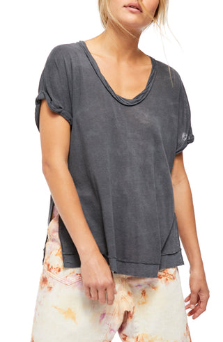 Free People Women's Under The Sun Shirt Black Size Small