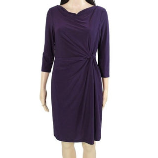 Ralph Lauren Women's Petite Sheath Dress Purple Size 14 Petite