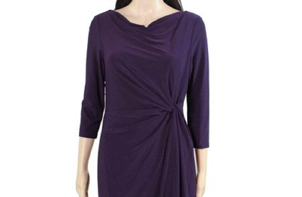 Ralph Lauren Women's Petite Sheath Dress Purple Size 14 Petite