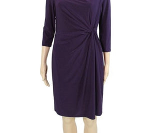 Ralph Lauren Women's Petite Sheath Dress Purple Size 14 Petite