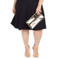 Jessica Howard Women's Solid Cap Sleeve Jewel Neck Knee Length Fit + Flare Dress -Blue Size 18W