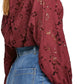 Free People Women's Olivia Lace Tee Red Size Medium
