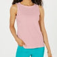 Charter Club Women's Petite Sleeveless Boatneck Top Pink Size SM