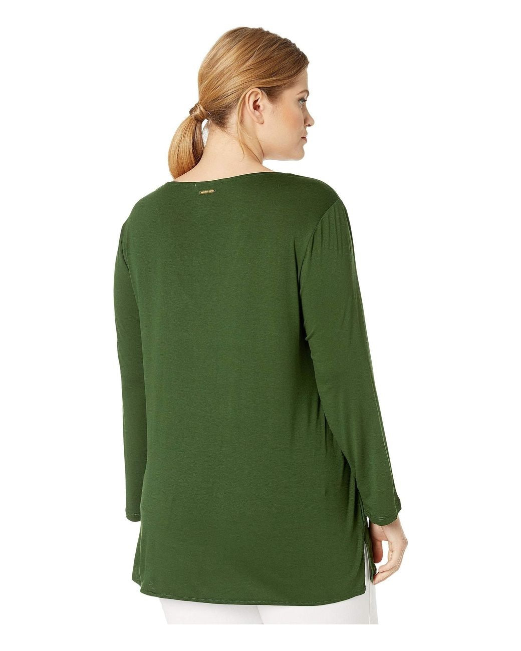 Michael Kors Women's Mixed-Media Top Green Size 0X