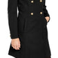 INC International Concepts Women's Double Breasted Coat Black Size Medium