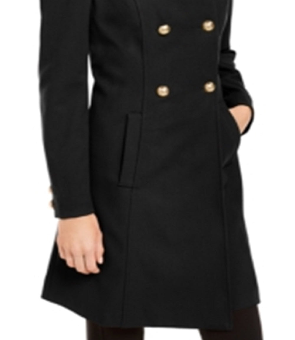 INC International Concepts Women's Double Breasted Coat Black Size Medium