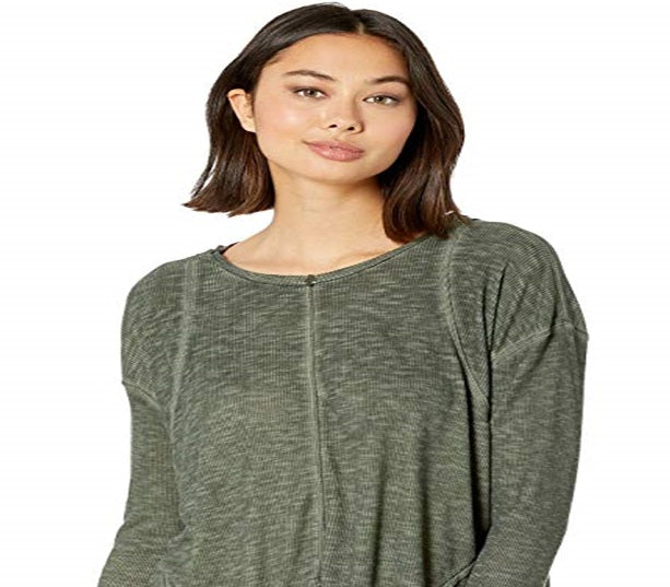 Free People Women's Movement Lay up Long Sleeve T-shirt Green Size Large