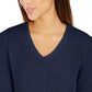 Charter Club Women's V Neck Sweater  Blue Size XX-Large