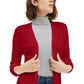 Maison Jules Women's Ribbed Open Cardigan Sweater Red Size XX-Large
