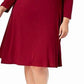 Style & Co Women's Swing Dress Maroon Size Medium