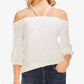Vince Camuto Women's Off The Shoulder Halter Top White Size 1X