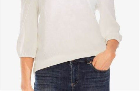 Vince Camuto Women's Off The Shoulder Halter Top White Size 1X