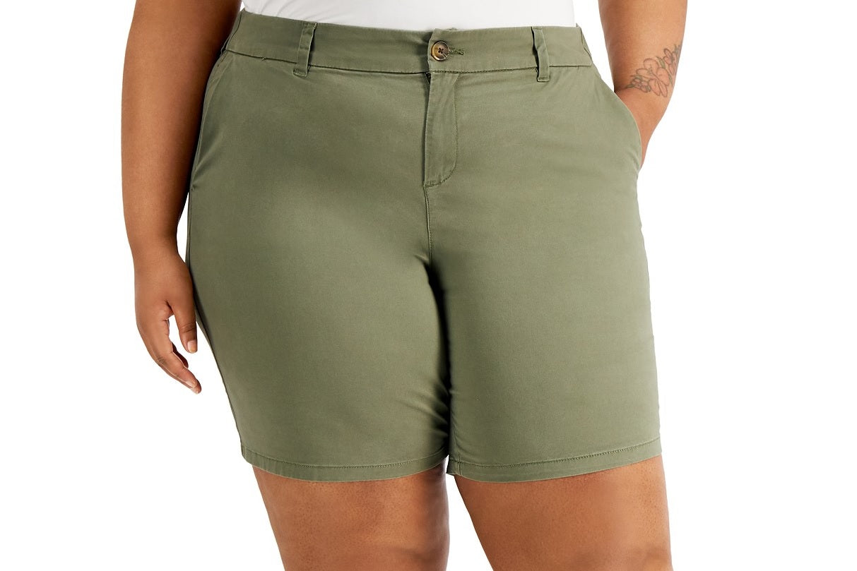 Style & Co Women's Bermuda Shorts Green Size 12