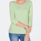 Karen Scott Women's Cotton Scoop Neck Top Green Size Petite Small