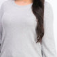 Maison Jules Women's Crewneck 3/4 Sleeve Sweater Gray Size 2XL